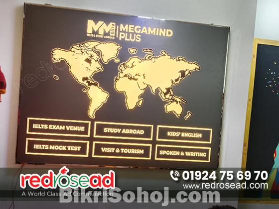 The 3d Led World Map For Megamind Plus Consultancy In BD